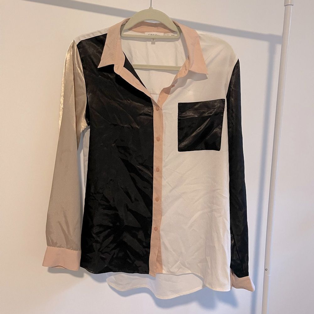 Calvin Klein Color Block Blouse - Picture 2 of 7